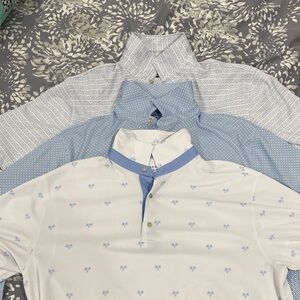 3- Stylish Blue and White Men's Casual Button Down Shirts